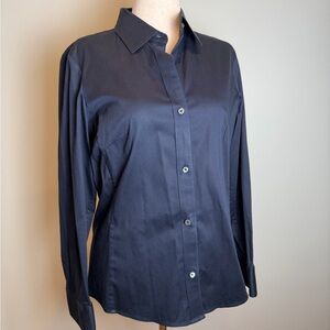 Structured XL Banana Republic Dark Blue Stretch Shirt